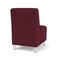Lesro Siena Lounge Reception Armless Guest Chair, Brushed Steel, OH Wine Upholstery SN1102 - alternate 3